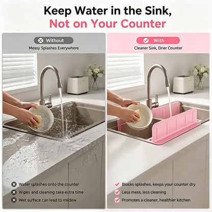 Kitchen Sink Splash Guard, Water Guard for Washbasin & Dish Washing 💦