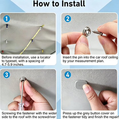 50 Pack Car Roof Headliner Repair Buttons, Fabric Covered Retainer Screws 🚗