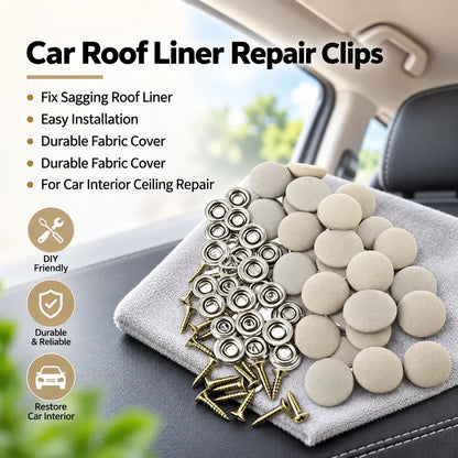 50 Pack Car Roof Headliner Repair Buttons, Fabric Covered Retainer Screws 🚗