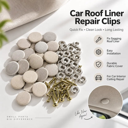 50 Pack Car Roof Headliner Repair Buttons, Fabric Covered Retainer Screws 🚗