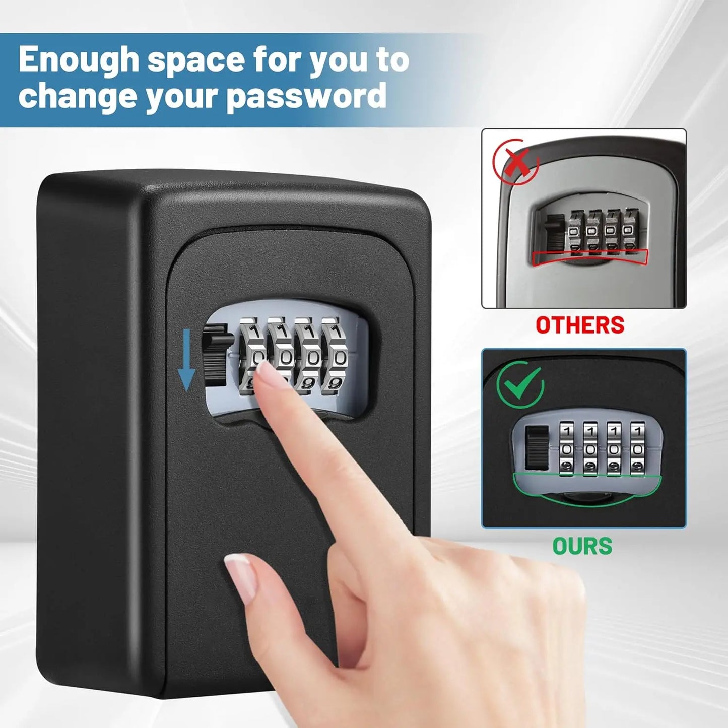 Wall Mount Key Lock Box‑ 4 Digit Combination Lockbox 🔐