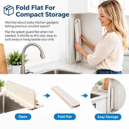 Kitchen Sink Splash Guard, Water Guard for Washbasin & Dish Washing 💦