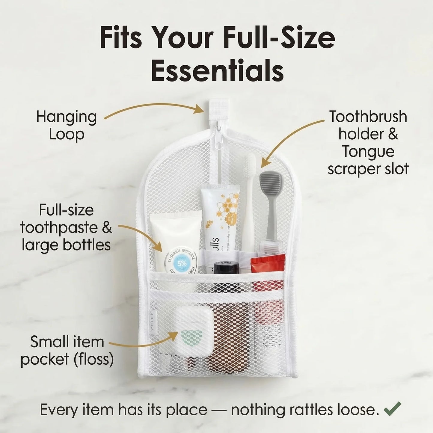 Standing Toiletry Bag, Waterproof Foldable Travel Makeup Organizer 🧳