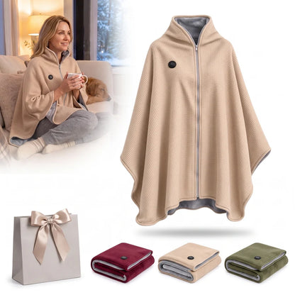 Wearable Heated Shawl Wrap with Zipper 🔥