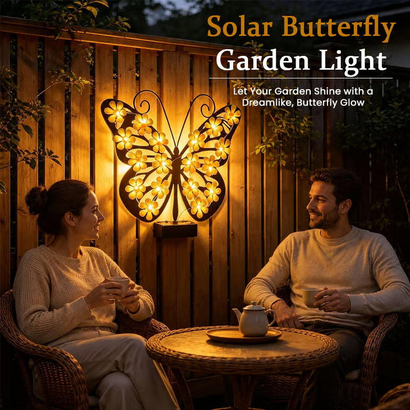 Solar Metal Butterfly Wall Lights Outdoor Decor🦋