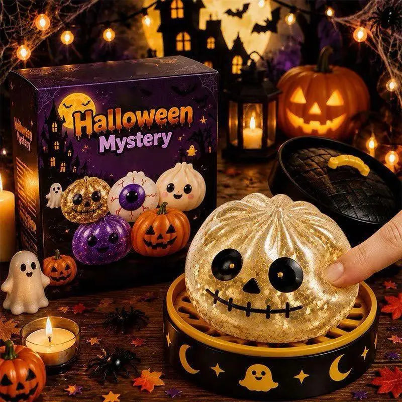 Cute Halloween scary ghost Marukosqueeze toy set, portable stressrelief hand squeeze toys👻