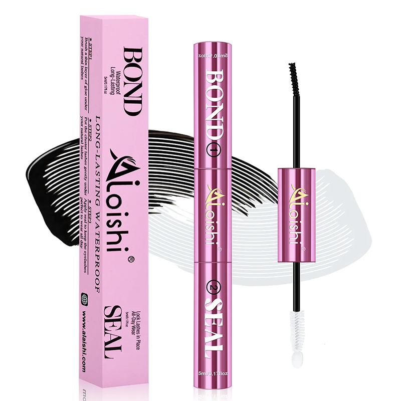 2 in 1 Bond & Seal Eyelash Adhesive, Black/White Waterproof Gentle Lightweight Strong Hold Glue✨