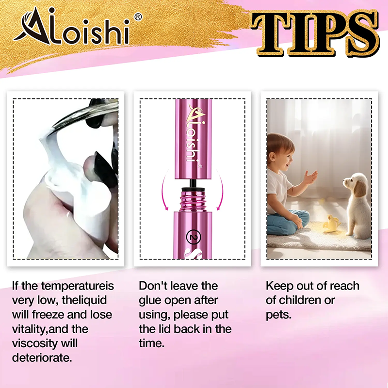 2 in 1 Bond & Seal Eyelash Adhesive, Black/White Waterproof Gentle Lightweight Strong Hold Glue✨