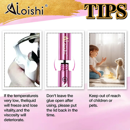 2 in 1 Bond & Seal Eyelash Adhesive, Black/White Waterproof Gentle Lightweight Strong Hold Glue✨