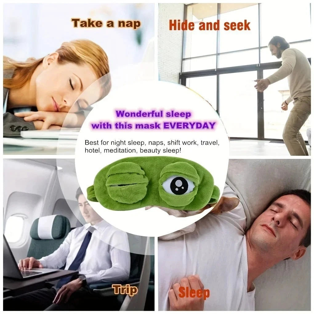 Sad Pepe The Frog Eye Mask | Funny Eye Masks For Sleeping