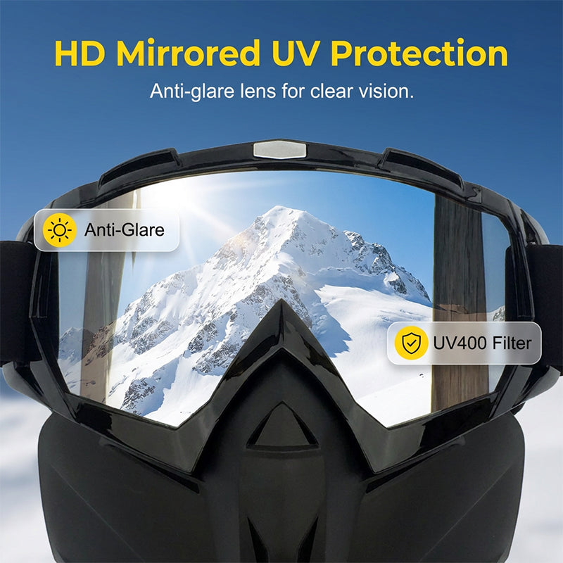 🏍️ Detachable Full Face Goggle Mask