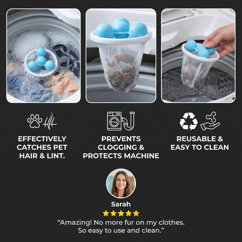 3 Counts Washing Machine Hair Remover Filter Bag 3 PCS 🧺