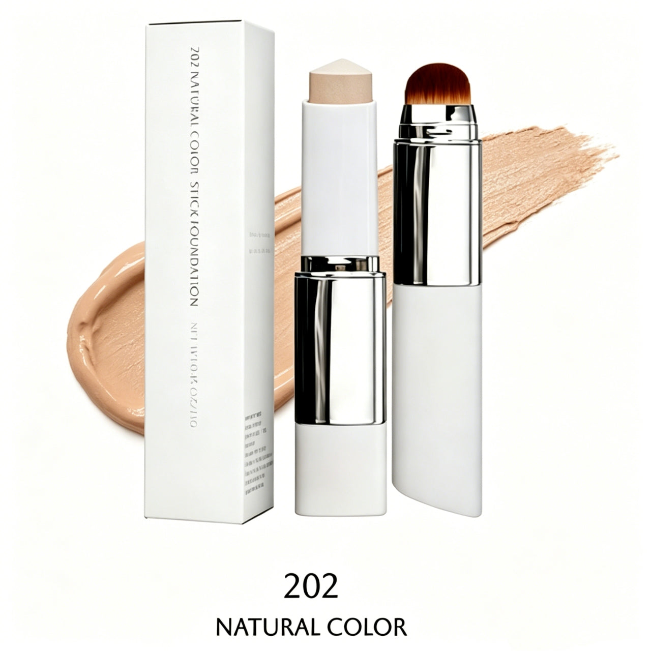 Dual-Ended Color Matching Foundation Stick with Built-In Blending Brush🤍